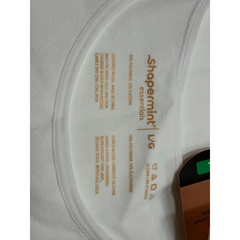 NWT Shapermint All Day White Tank Cami White Shapewear Shaping Large 62008 A791 - Picture 6 of 8